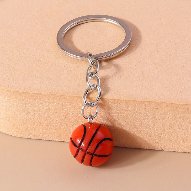 Wholesale Simulated Plastic Football Basketball Rugby Keychain